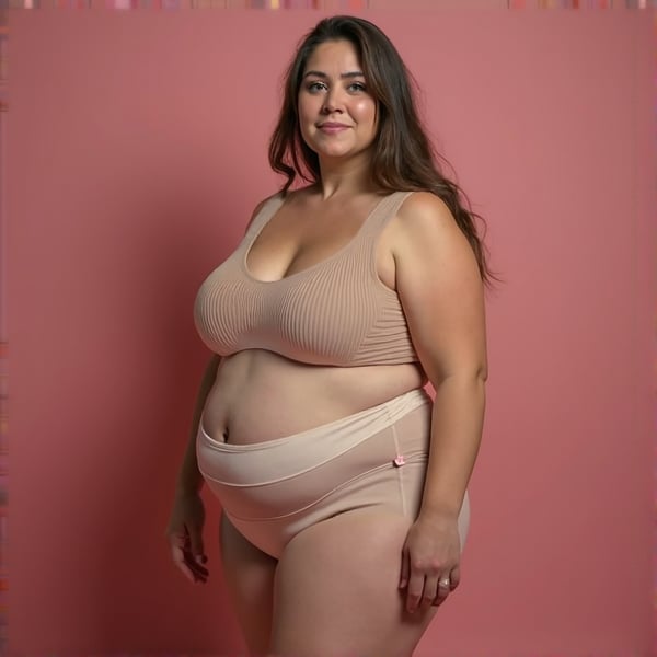 HerShape wireless push-up bra — side view showing the wide smoothing panel