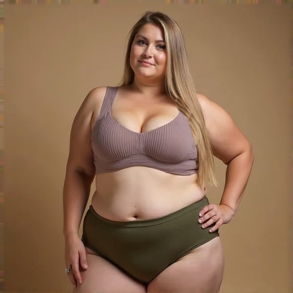 HerShape wireless push-up bra in beige — front view showing the wide band