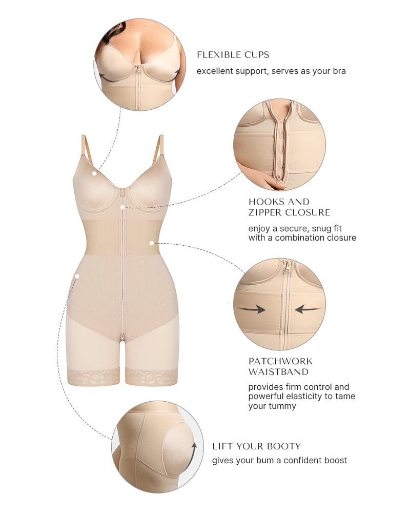 PureForm AeroSlim FlexFuse Waistband Shaping Bodysuit — TitanFlex™