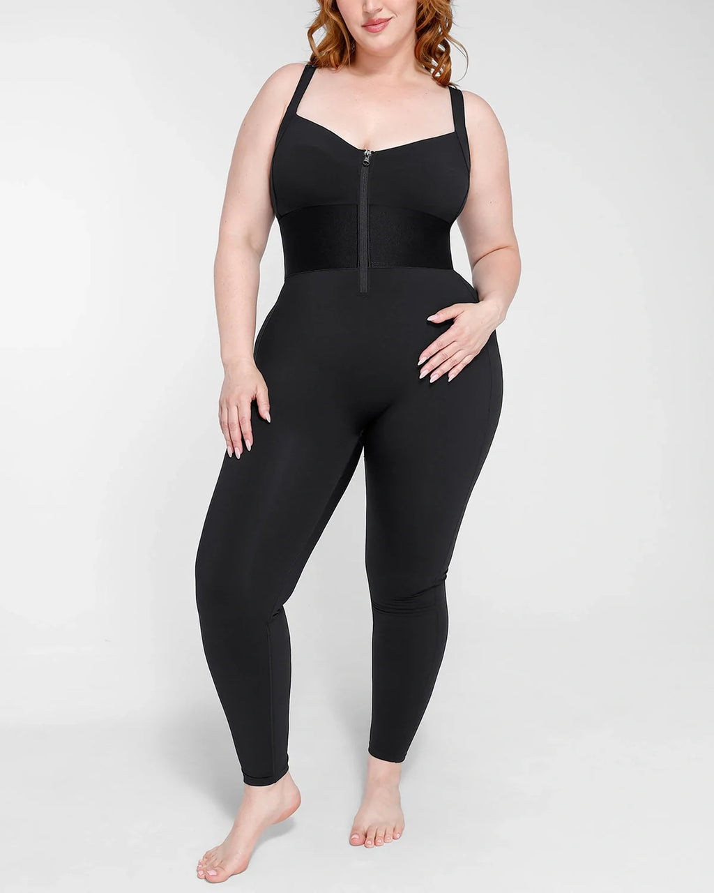 PureForm AeroSlim FlexFuse Waistband Shaping Jumpsuit — TitanFlex™