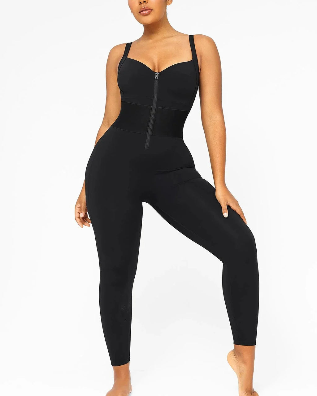 PureForm AeroSlim FlexFuse Waistband Shaping Jumpsuit — TitanFlex™