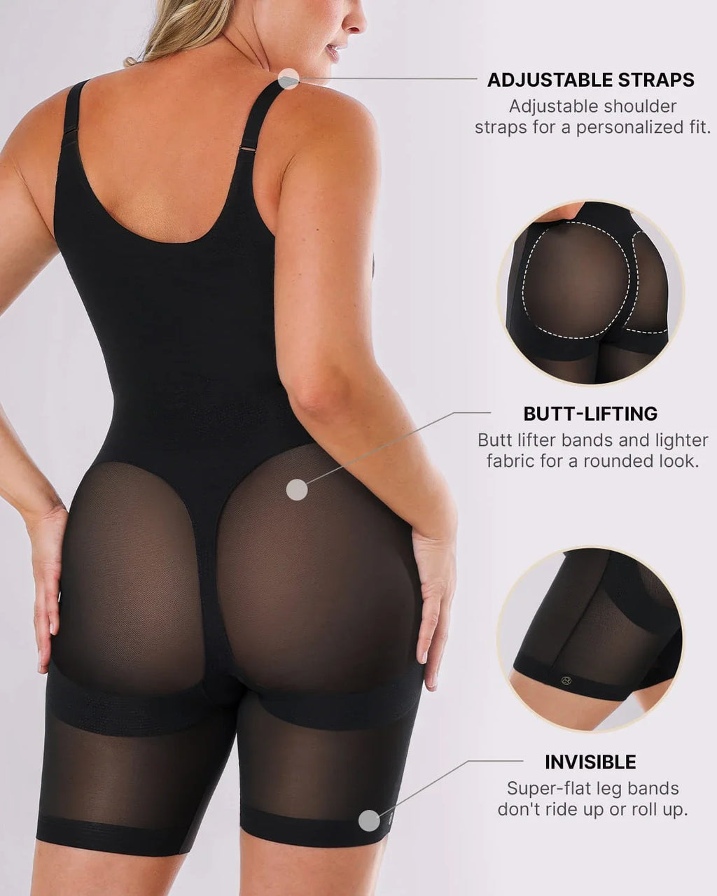 LiftLuxe FlexMesh Body effetto push-up glutei — CoreFlex™