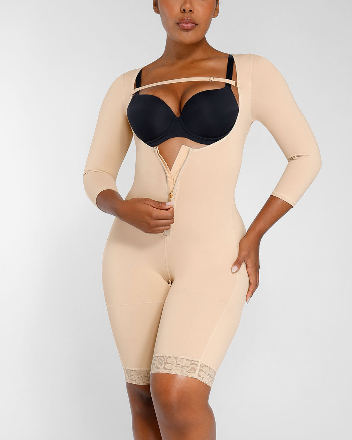 LiftLuxe AeroSlim Open Bust Bodysuit — TitanFlex™