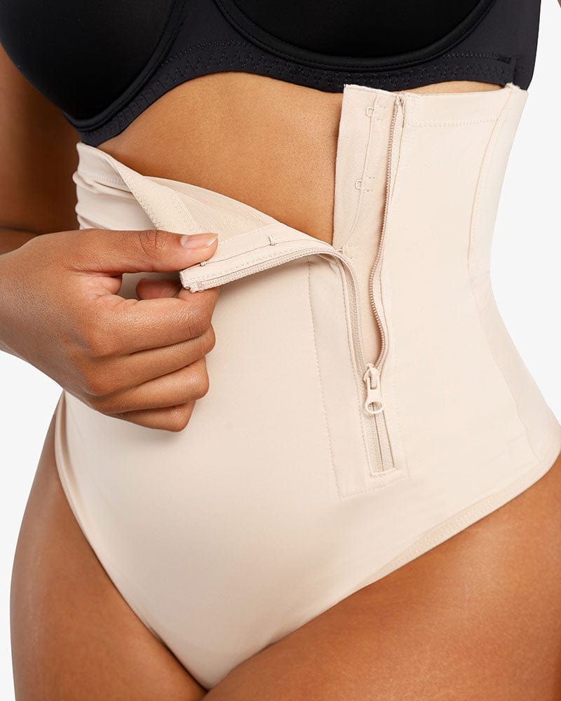 PureForm AeroSlim Side Zip Thong — TitanFlex™
