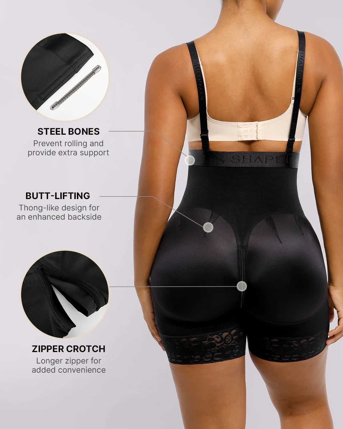 LiftLuxe AeroSlim Szorty modelujące z mocną kompresją brzucha — TitanFlex™