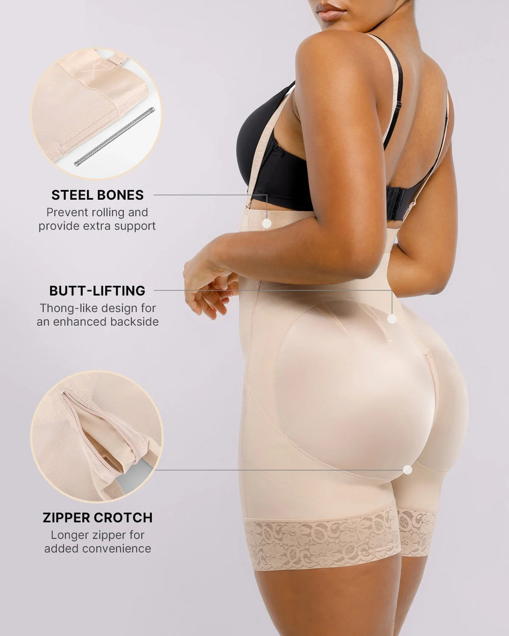 LiftLuxe AeroSlim Postpartum steunshort met zijrits — TitanFlex™