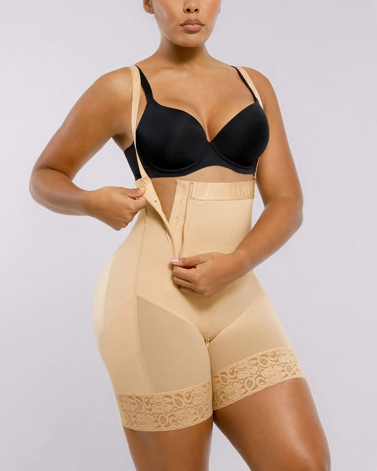 LiftLuxe AeroSlim Postpartum-Stütz-Shorts mit seitlichem Reißverschluss — TitanFlex™