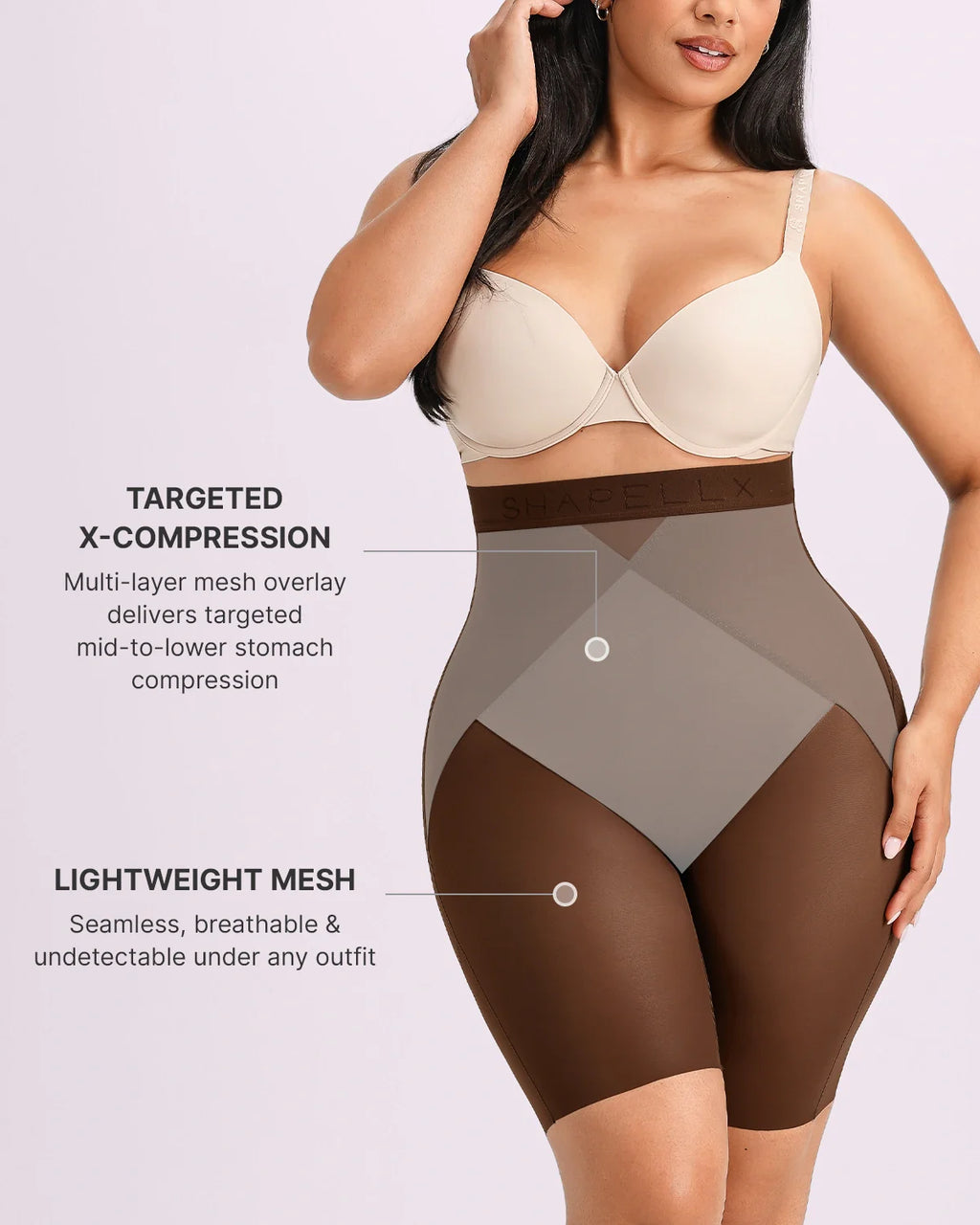 LiftLuxe FlexMesh X-Compression High-Waisted Short — CoreFlex™