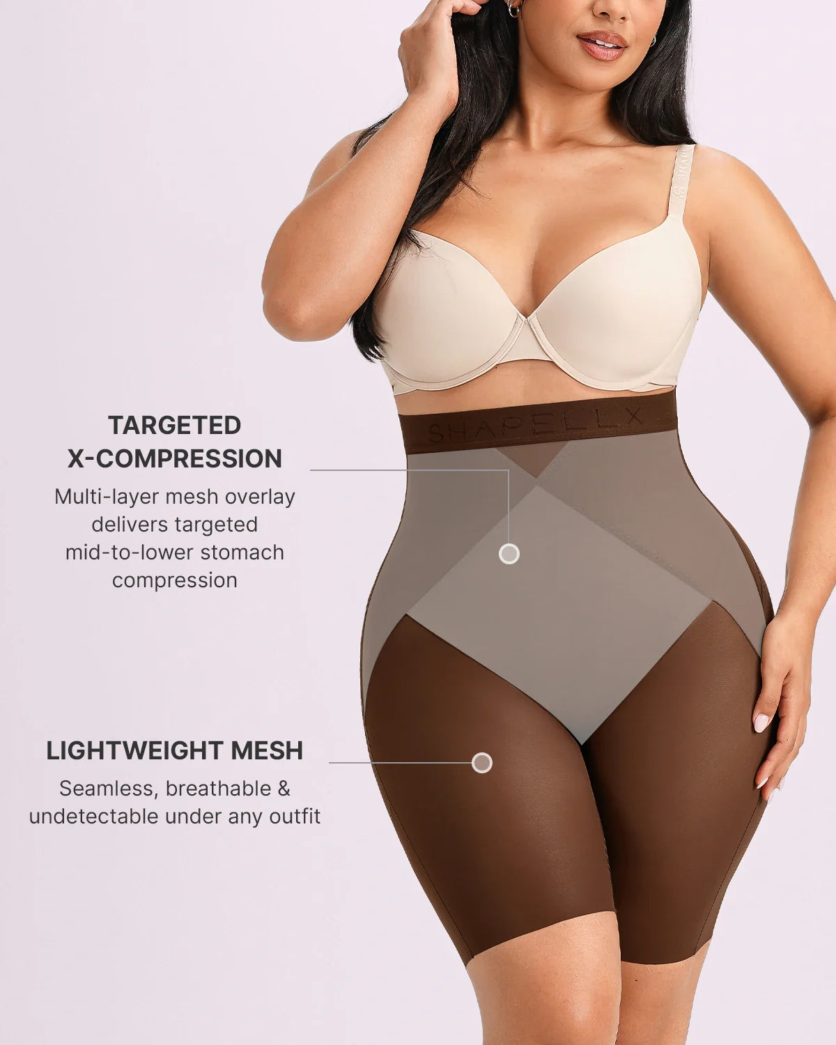LiftLuxe FlexMesh High-Waist-Shorts mit X-Kompression — CoreFlex™