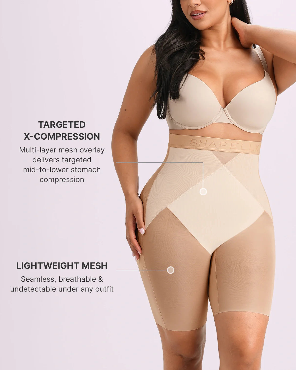 LiftLuxe FlexMesh X-Compression High-Waisted Short — CoreFlex™