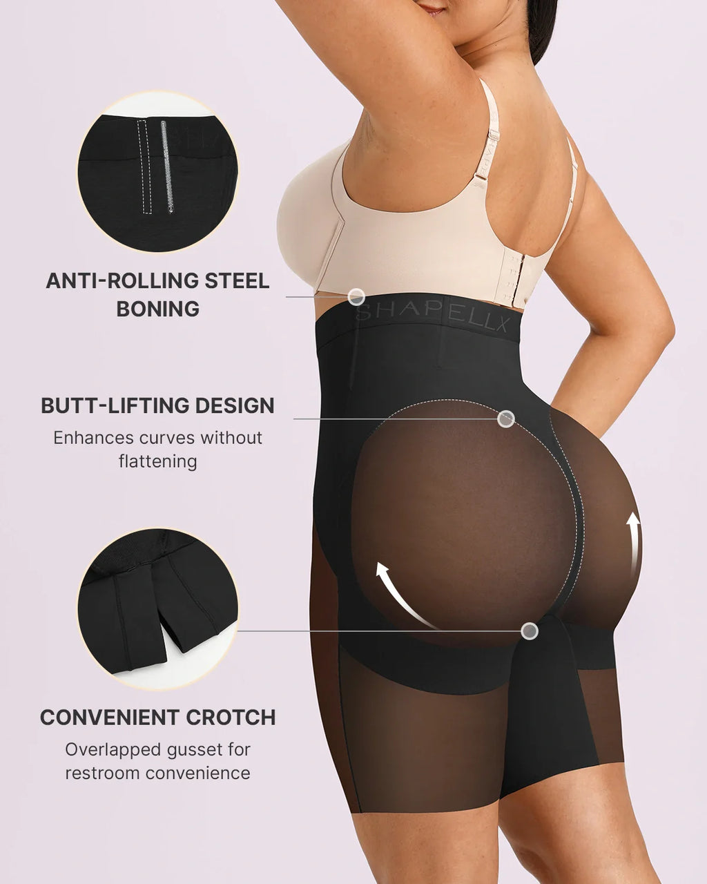 LiftLuxe FlexMesh X-Compression High-Waisted Short — CoreFlex™