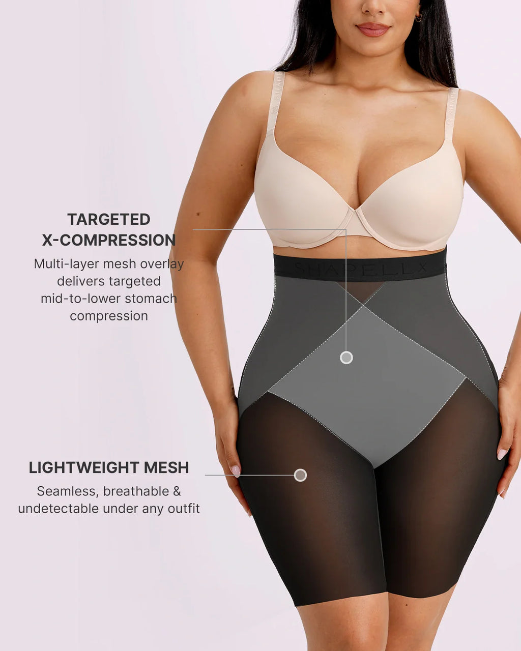 LiftLuxe FlexMesh X-Compression High-Waisted Short — CoreFlex™
