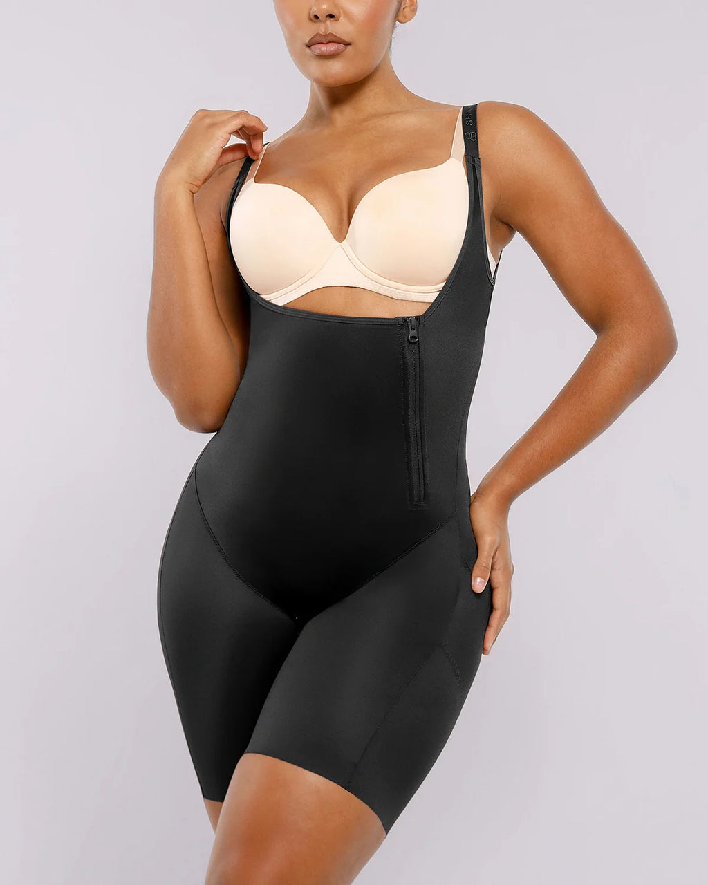 LiftLuxe SilkLift Open Bust Full Bodysuit — TitanFlex™