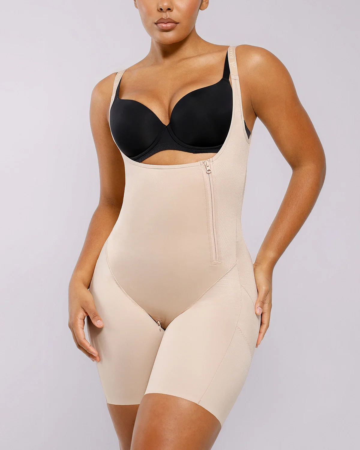 LiftLuxe SilkLift Open Bust Full Bodysuit — TitanFlex™