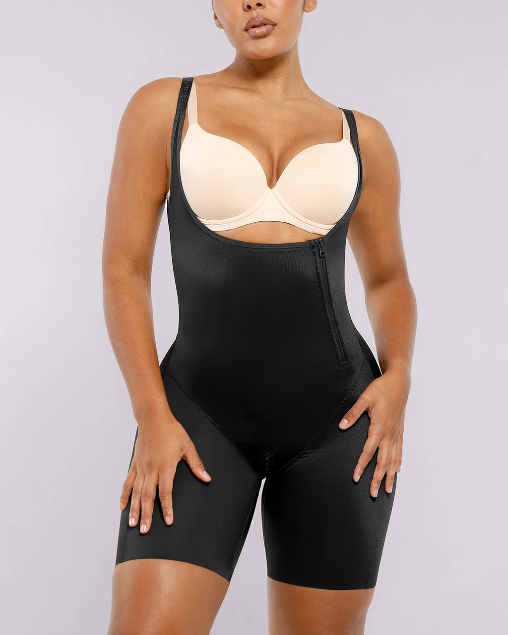 LiftLuxe SilkLift Open Bust Full Bodysuit — TitanFlex™