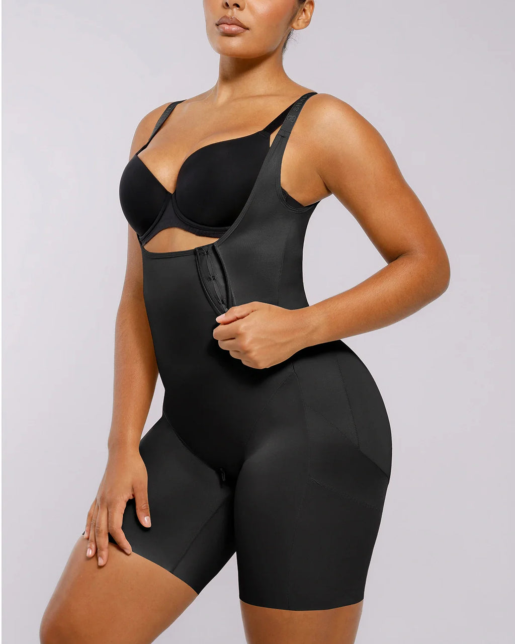 LiftLuxe SilkLift Open Bust Full Bodysuit — TitanFlex™