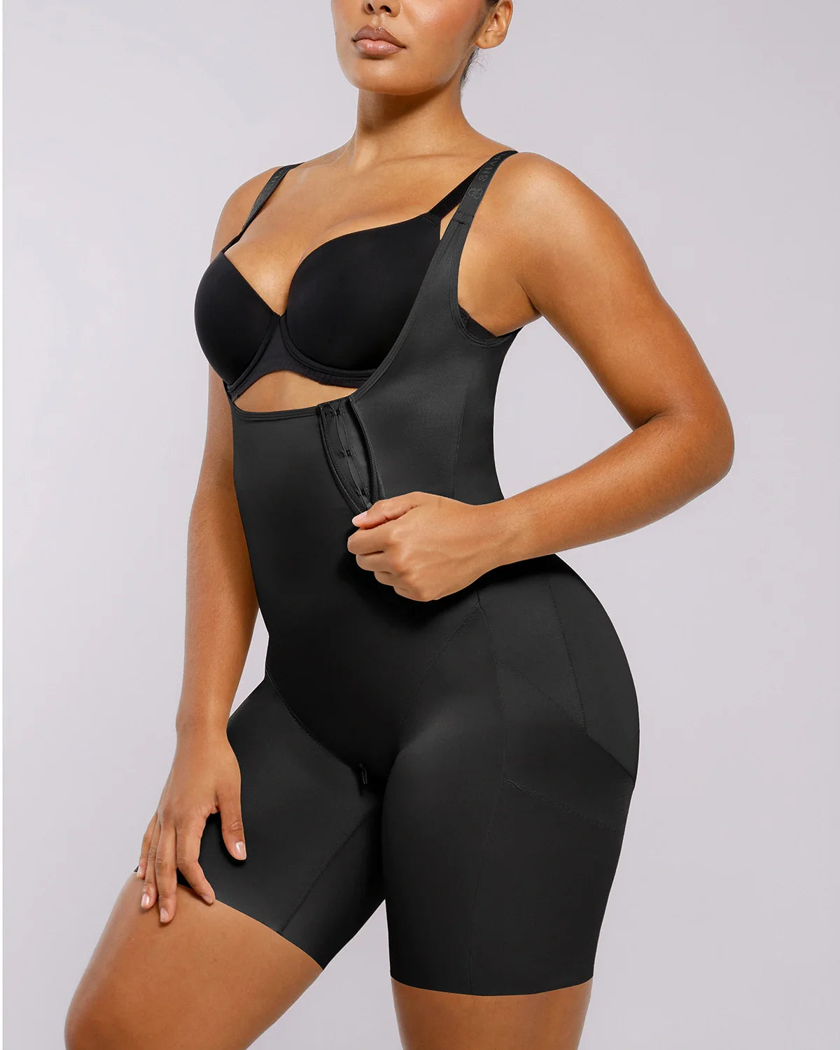 LiftLuxe SilkLift Open Bust Full Bodysuit — TitanFlex™