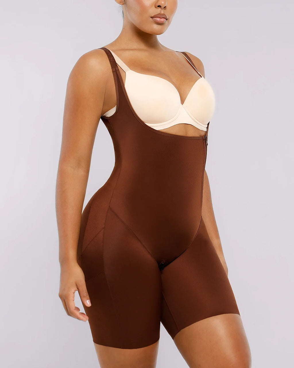 LiftLuxe SilkLift Open Bust Full Bodysuit — TitanFlex™