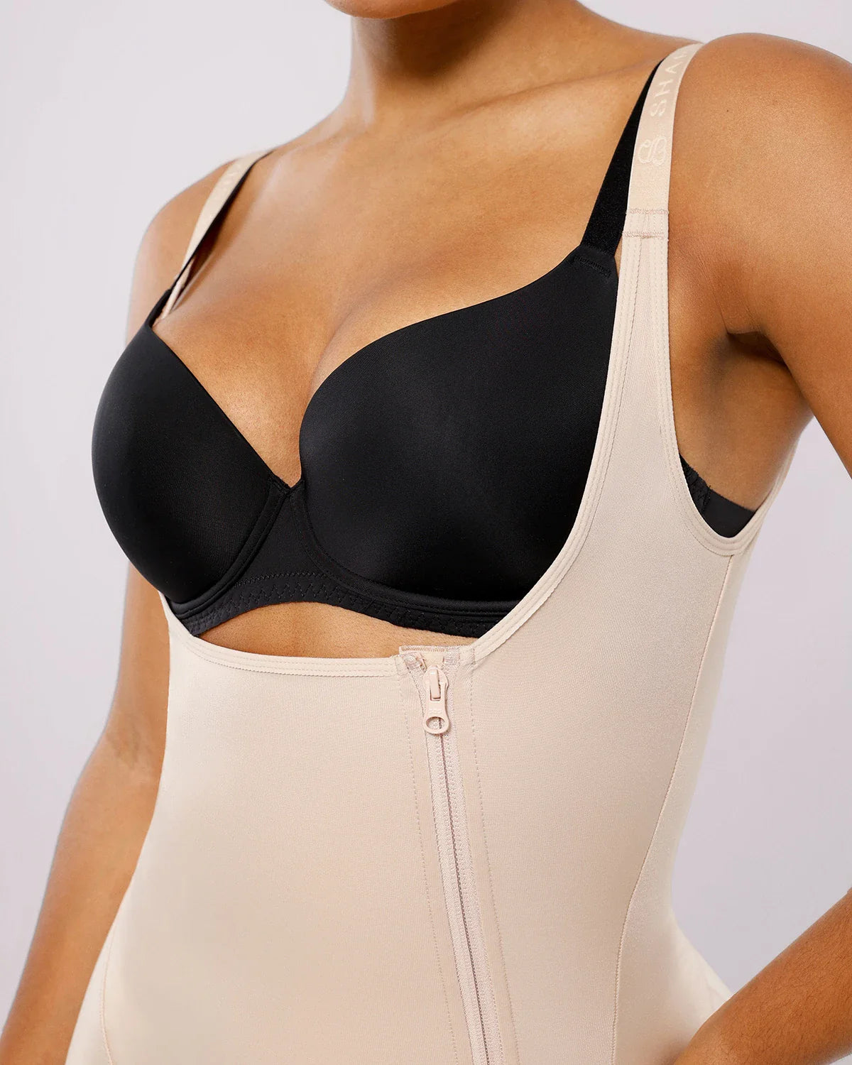 LiftLuxe SilkLift Open Bust Full Bodysuit — TitanFlex™
