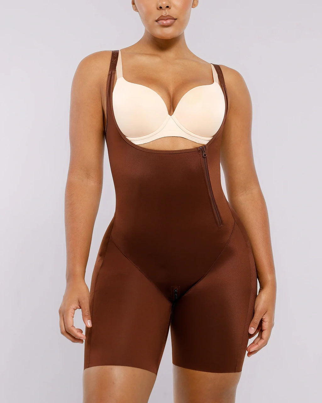 LiftLuxe SilkLift Open Bust Full Bodysuit — TitanFlex™