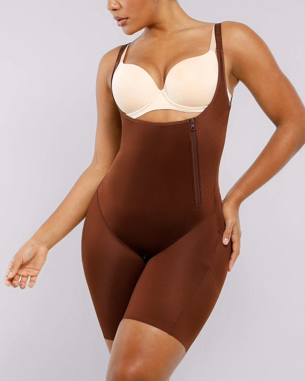 LiftLuxe SilkLift Open Bust Full Bodysuit — TitanFlex™