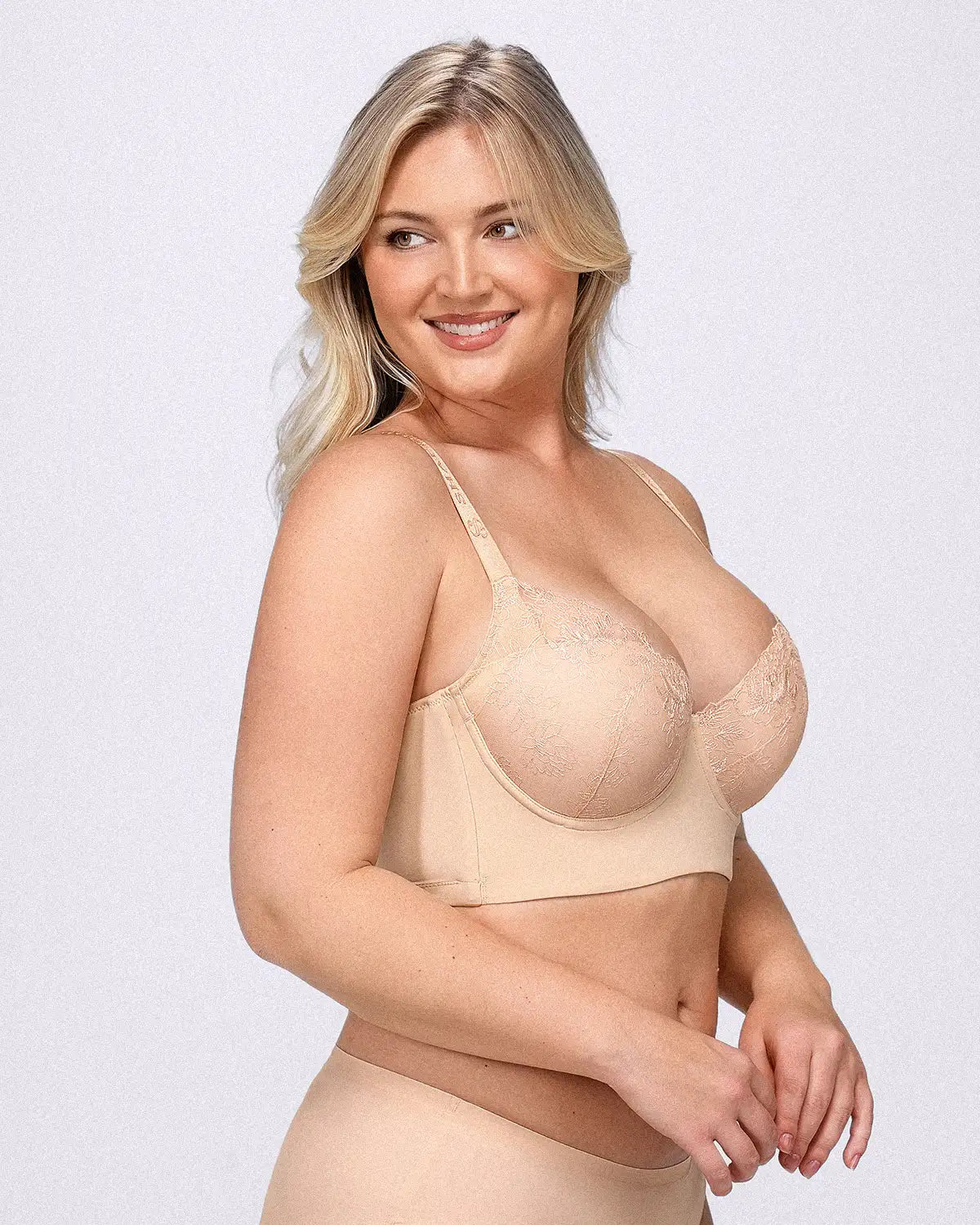 PureForm AeroSlim Back Smoothing Lace Underwire Bra — TitanFlex™
