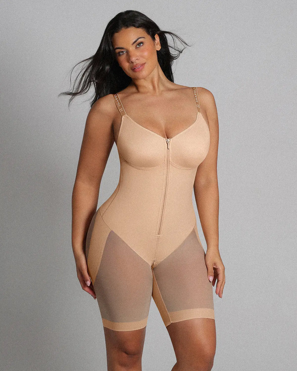 PureForm AeroSlim Body całościowe efekt klepsydry do połowy uda — TitanFlex™