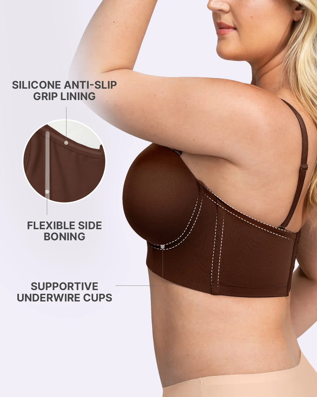PureForm AeroSlim Smoothing Strapless Convertible Bra — TitanFlex™