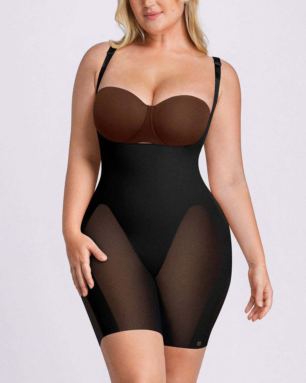 PureForm SoftTouch Open Bust Smoothing Bodysuit — CoreFlex™