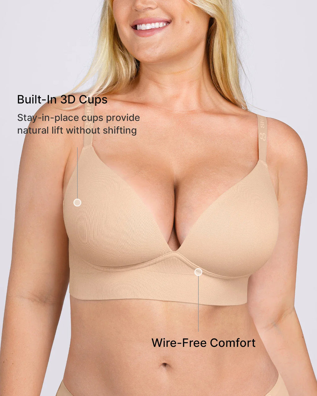 PureForm DefineFit Back Smoothing Wireless Push-Up Bra — CoreFlex™