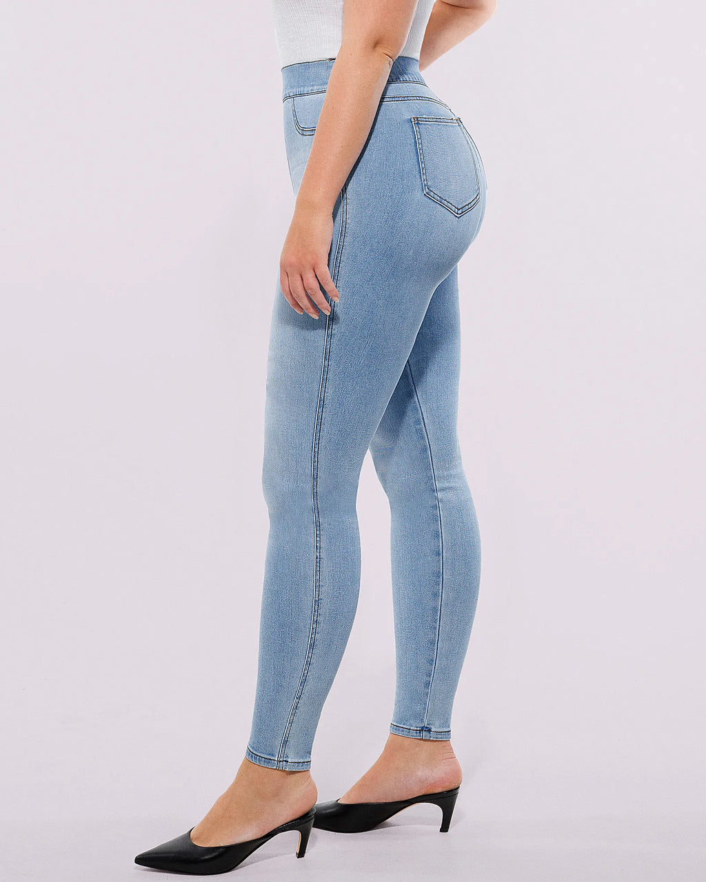 PureForm AeroSlim High-Waist-Skinny-Jeans mit Hüft-Polstern — AiroFlex™