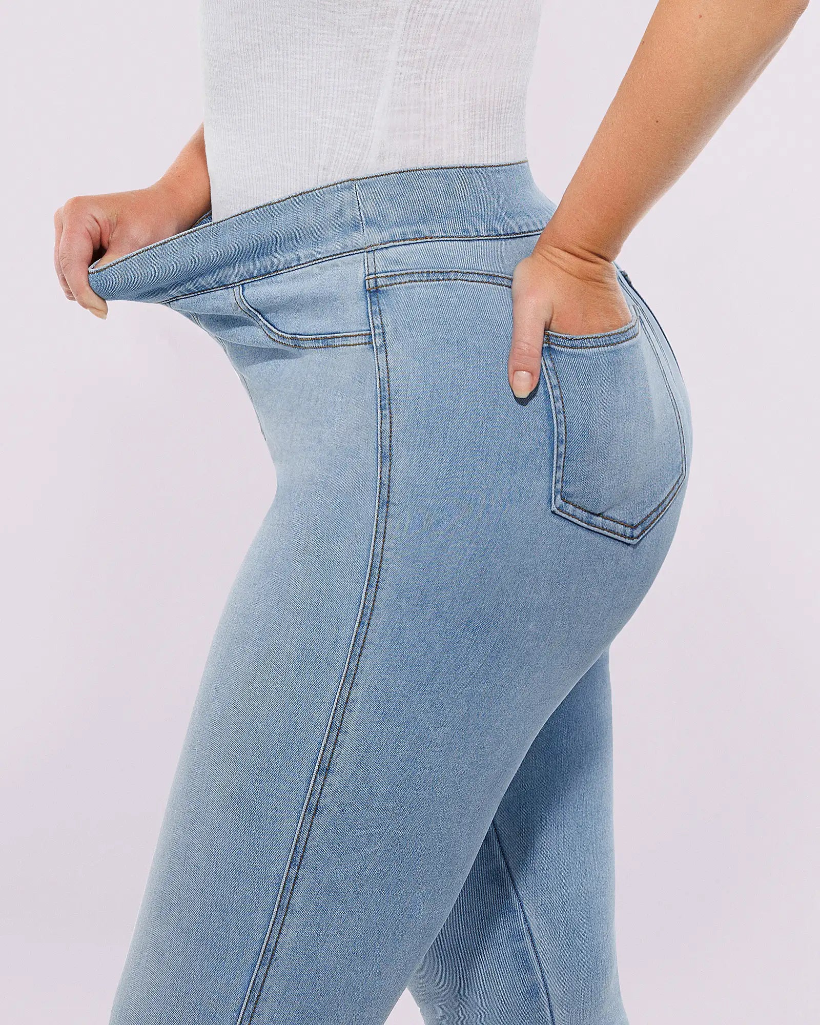 PureForm AeroSlim Jeansy skinny z wysokim stanem i wkładkami na biodrach — AiroFlex™