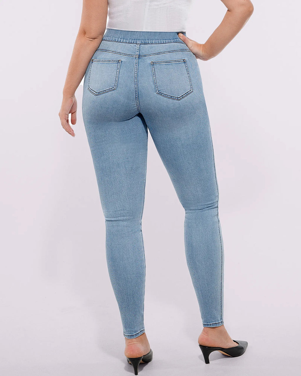 PureForm AeroSlim High-Waist-Skinny-Jeans mit Hüft-Polstern — AiroFlex™