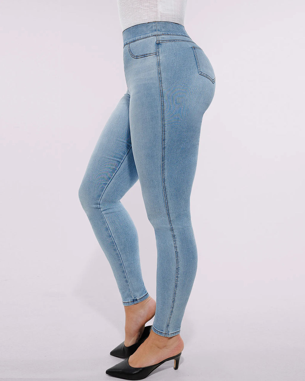 PureForm AeroSlim High-Waist-Skinny-Jeans mit Hüft-Polstern — AiroFlex™