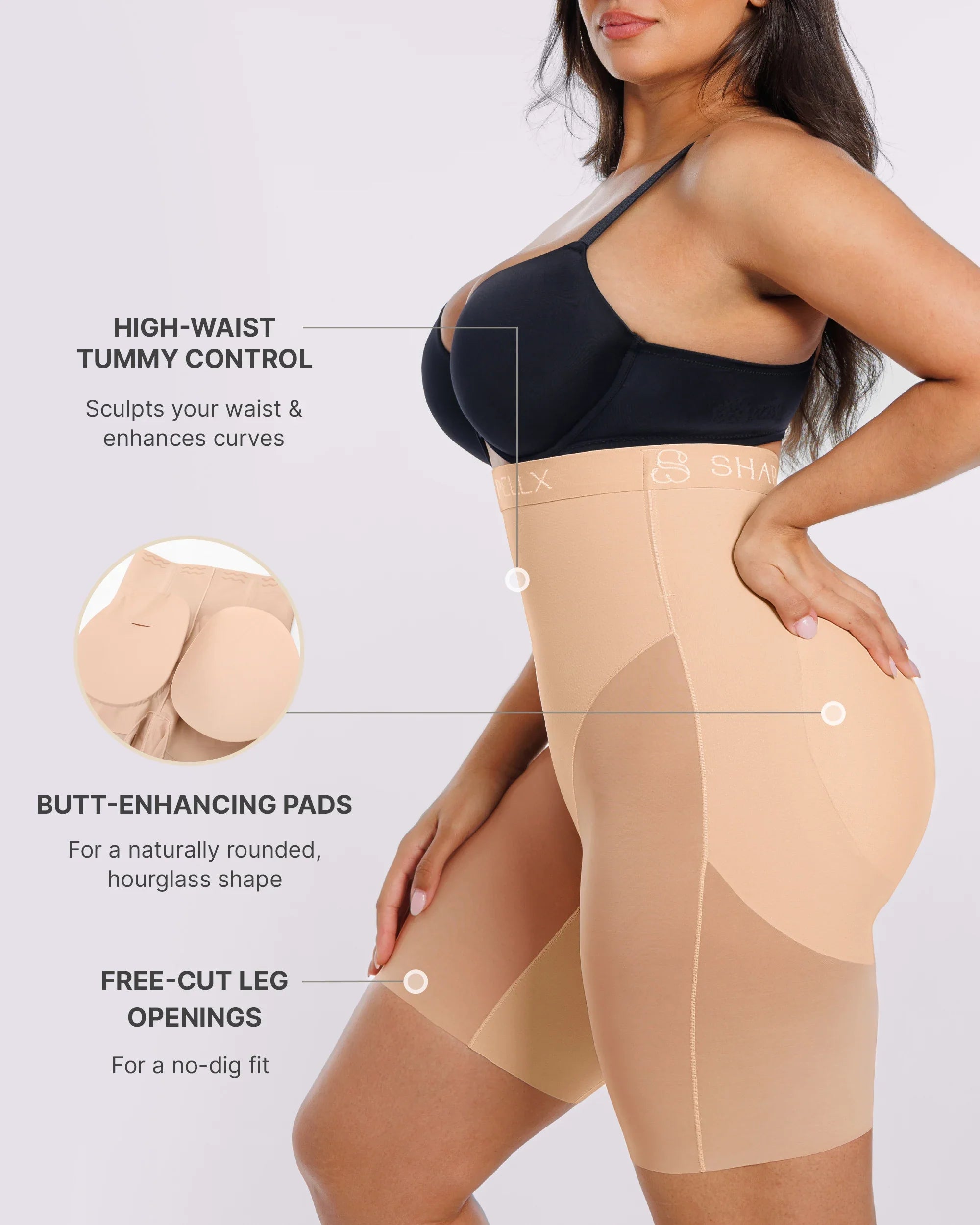 PureForm FlexMesh Shorts mit Po-Polstern — CoreFlex™