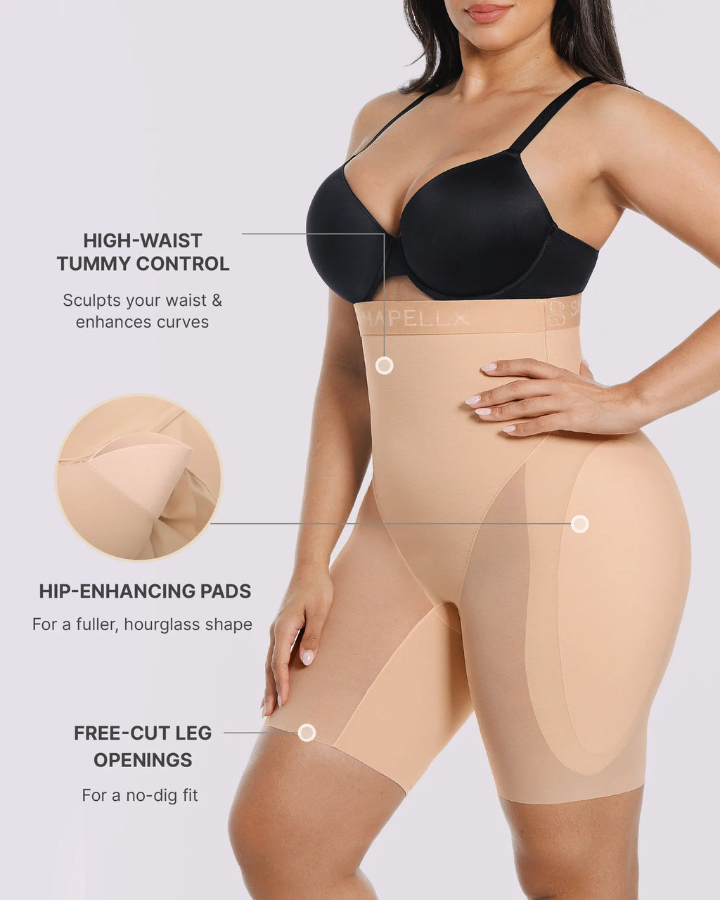 PureForm FlexMesh Shorts mit Hüft-Polstern — CoreFlex™