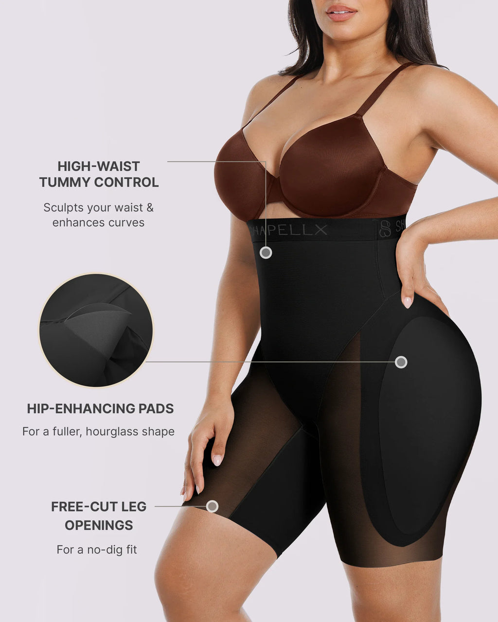 PureForm FlexMesh Shorts mit Hüft-Polstern — CoreFlex™