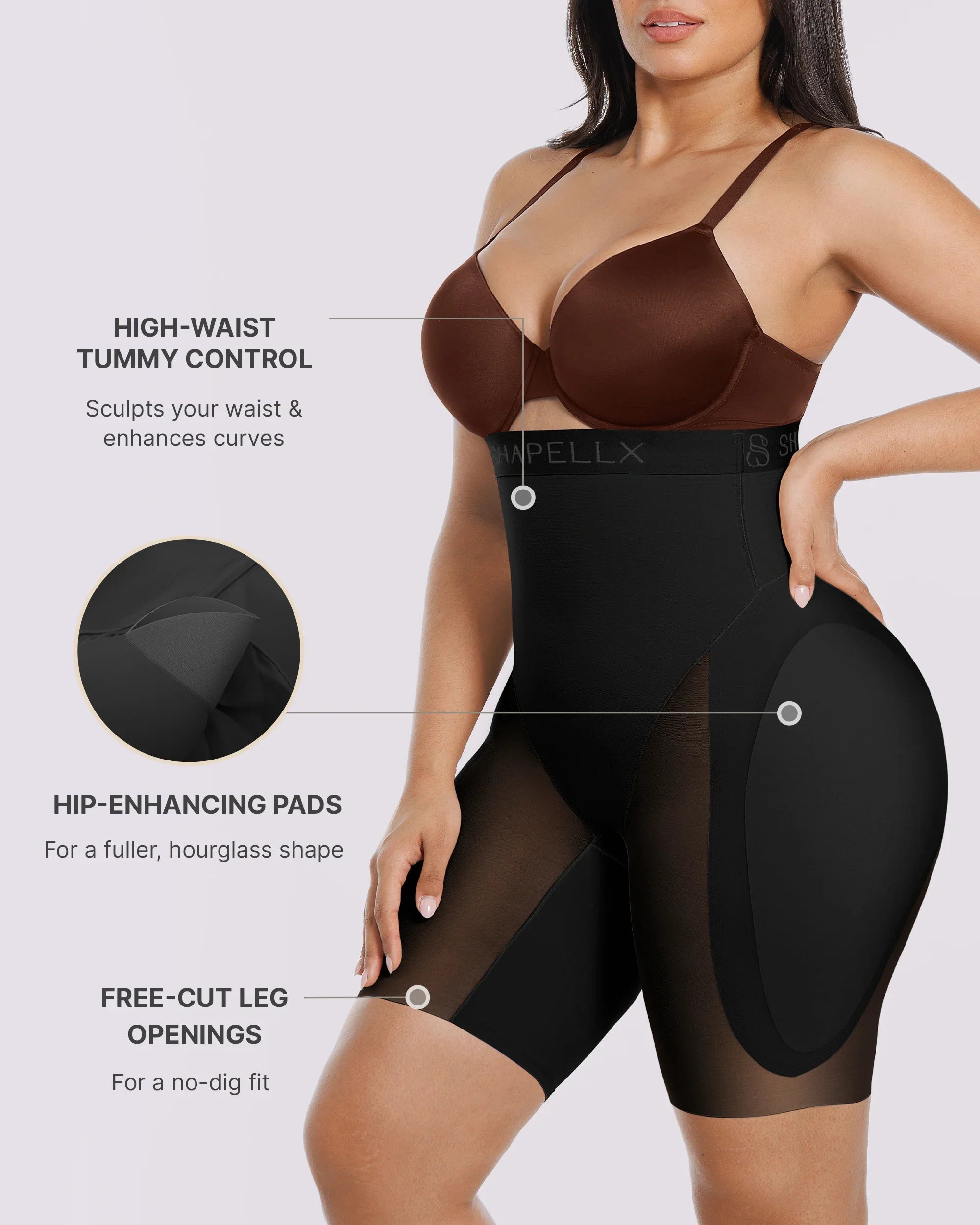 PureForm FlexMesh Shorts mit Hüft-Polstern — CoreFlex™