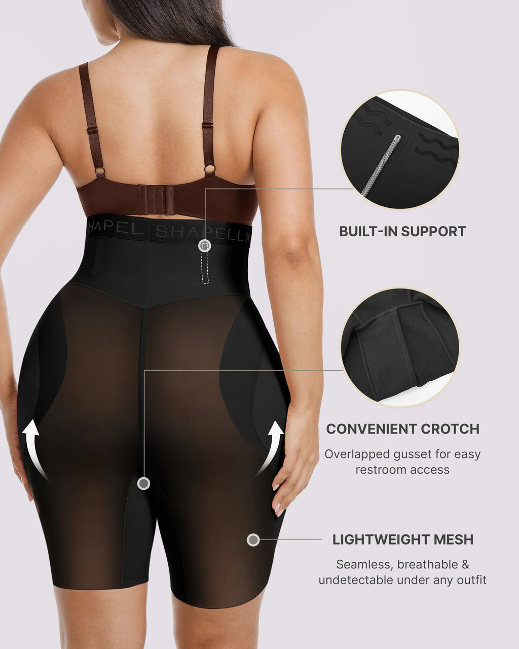 PureForm FlexMesh Shorts mit Hüft-Polstern — CoreFlex™