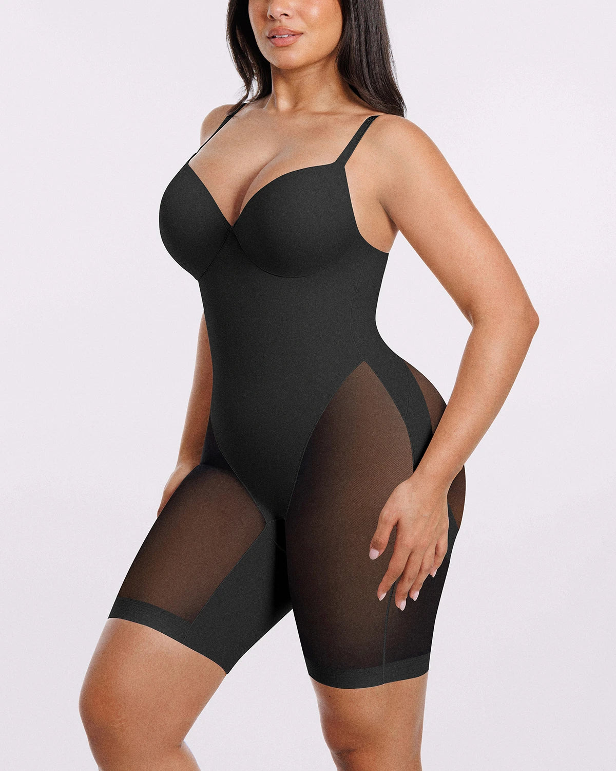PureForm FlexMesh Low Back Mid Thigh Bodysuit — CoreFlex™
