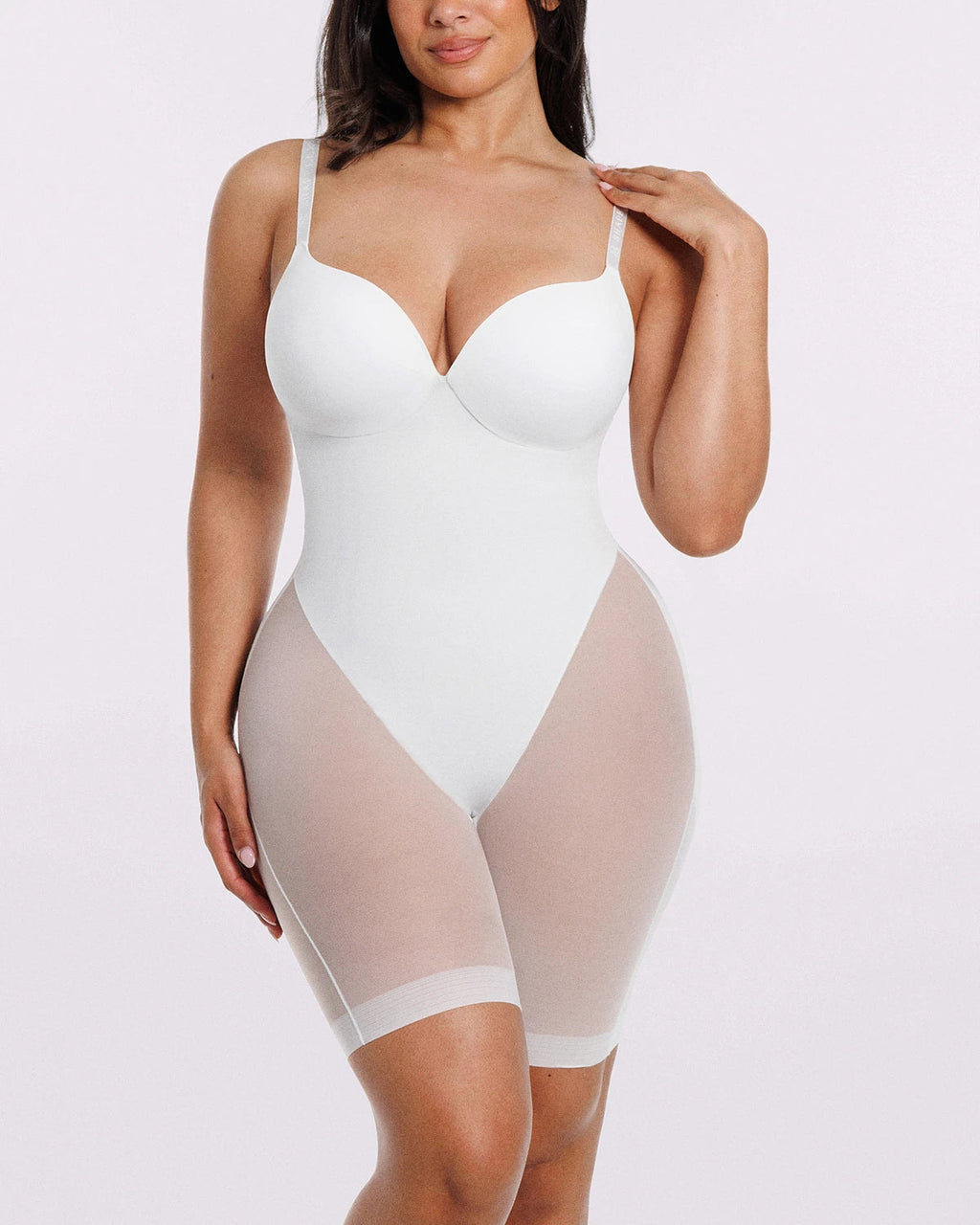 PureForm FlexMesh Low Back Mid Thigh Bodysuit — CoreFlex™