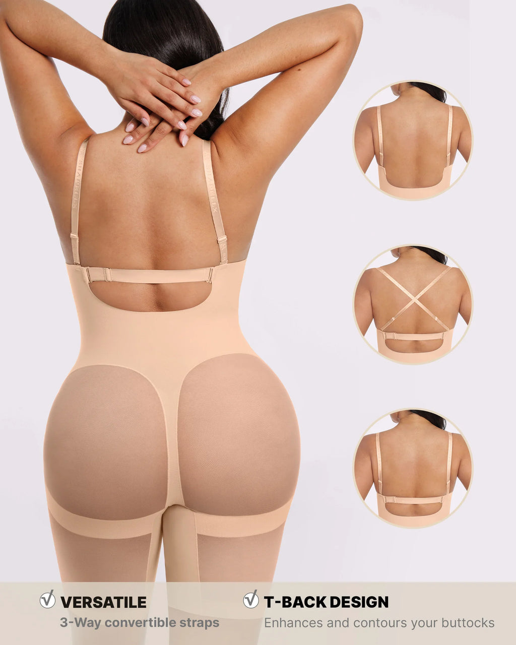 PureForm FlexMesh Low Back Mid Thigh Bodysuit — CoreFlex™