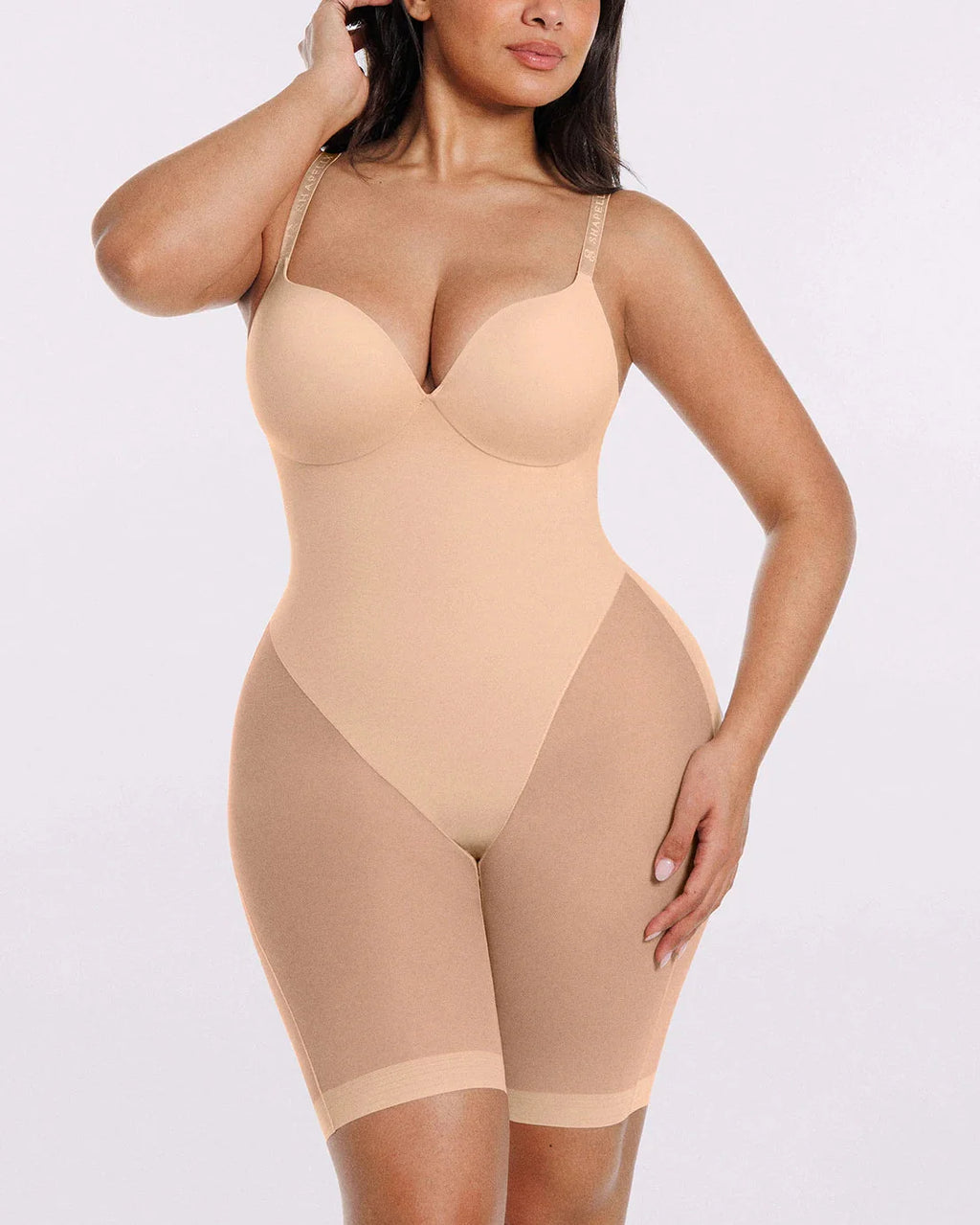 PureForm FlexMesh Low Back Mid Thigh Bodysuit — CoreFlex™