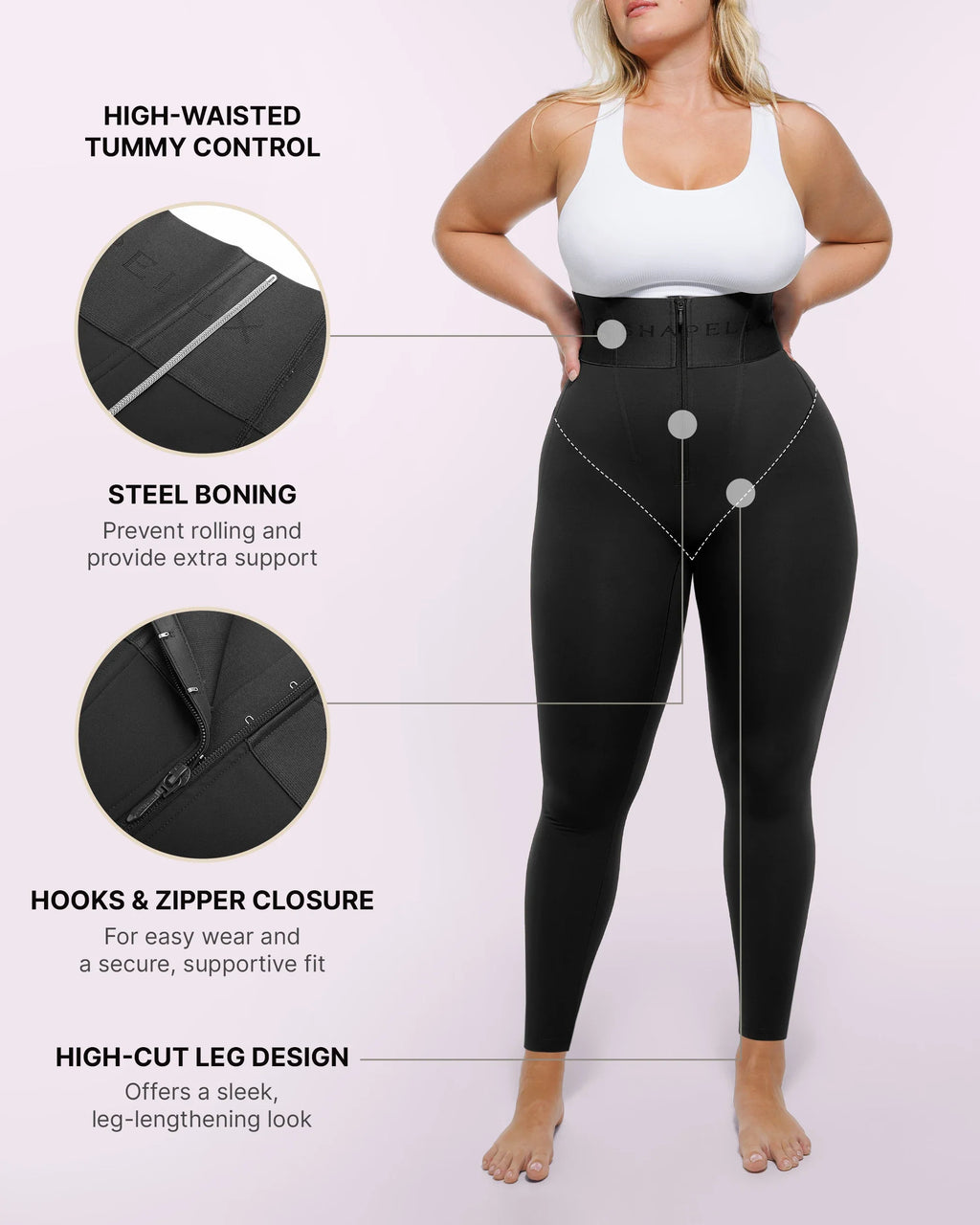 PureForm AeroSlim Lange High-Waist-Shaping-Leggings — TitanFlex™