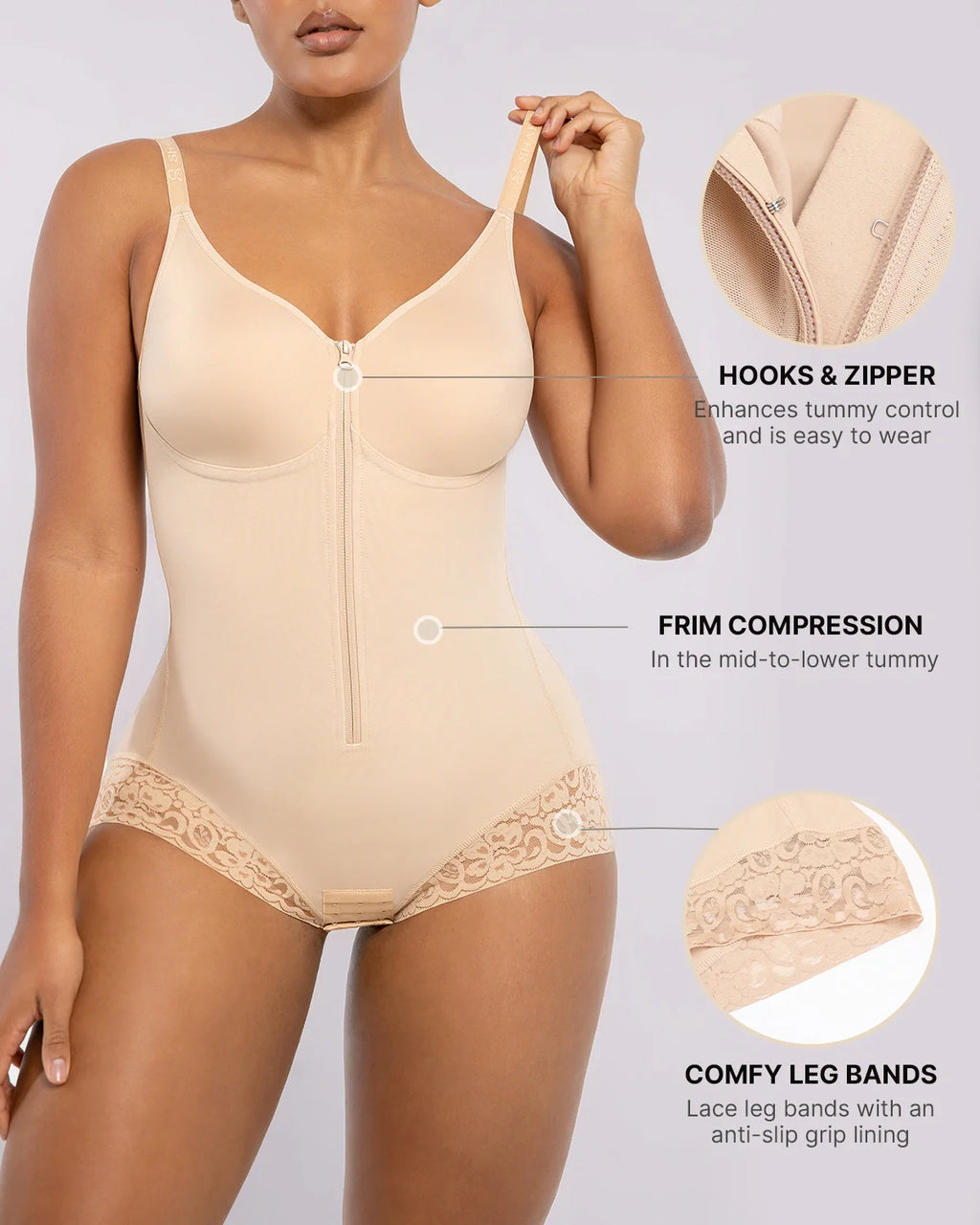 PureForm AeroSlim Hourglass Full Body Brief Bodysuit — TitanFlex™