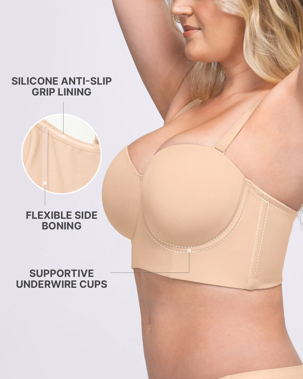 PureForm AeroSlim Smoothing Strapless Convertible Bra — TitanFlex™
