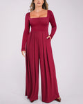 PureForm AeroSlim Square Neckline Built-In Shaping Jumpsuit — CoreFlex™