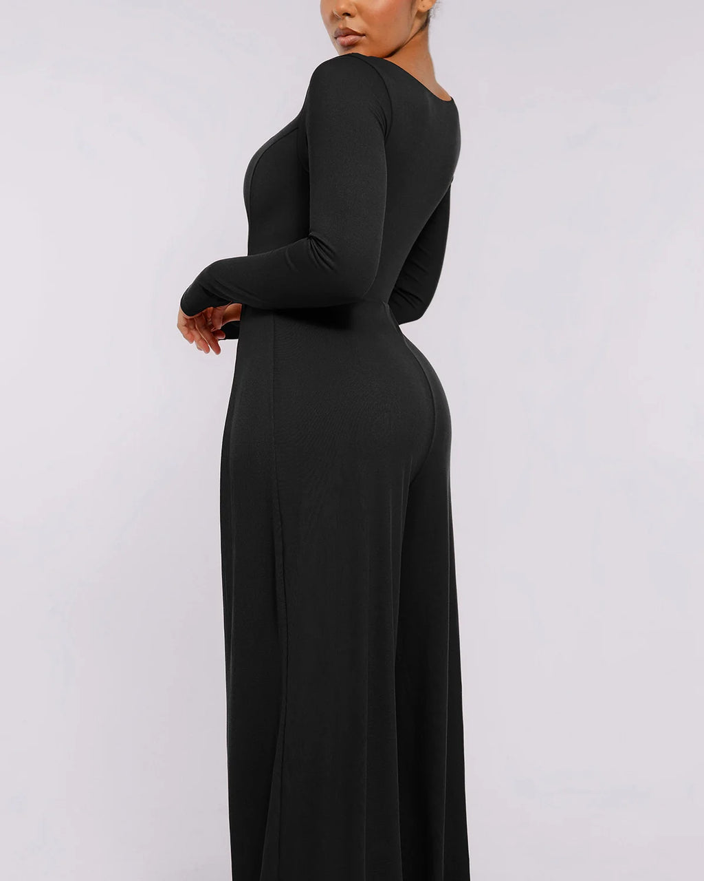 PureForm AeroSlim Square Neckline Built-In Shaping Jumpsuit — CoreFlex™
