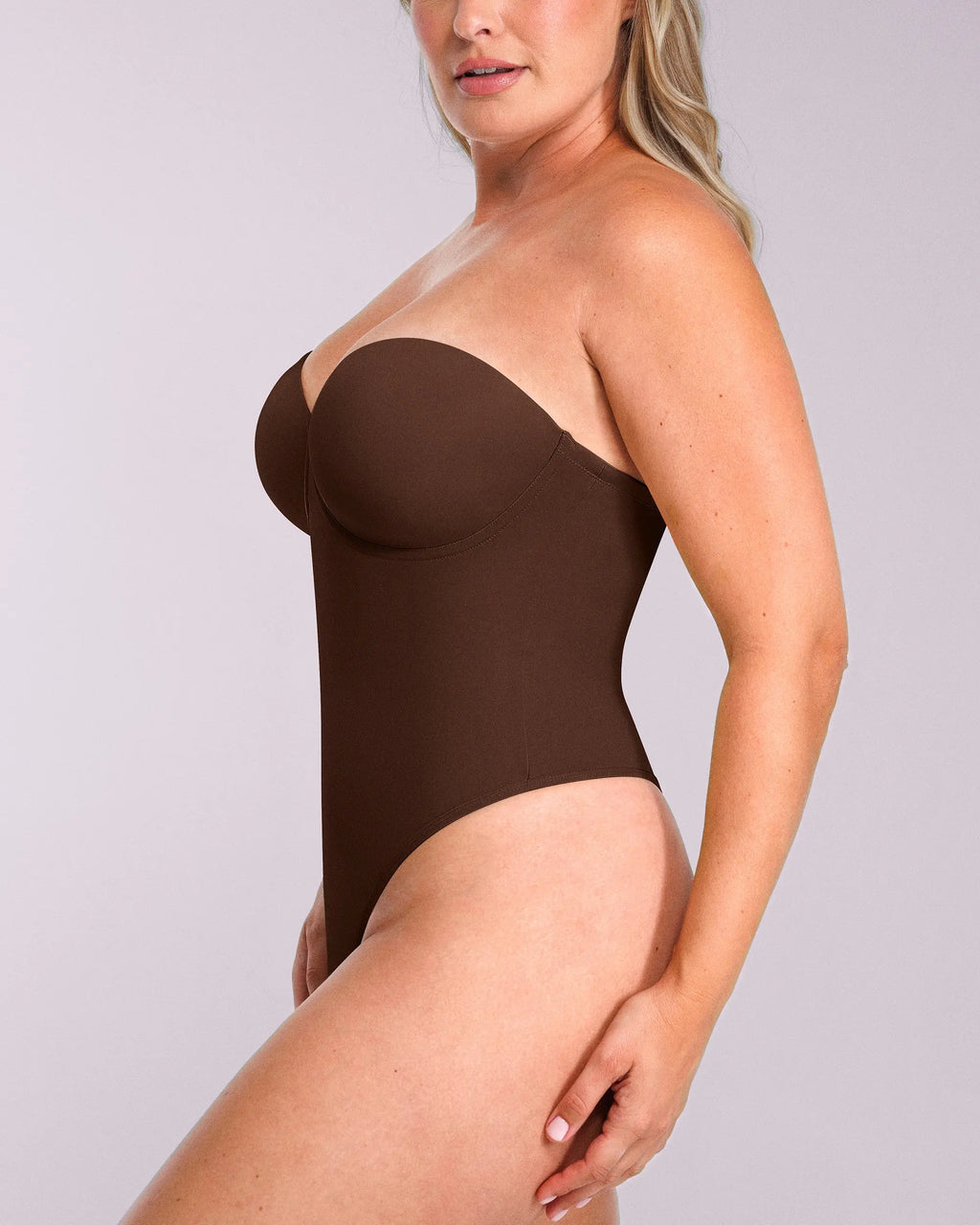 PureForm AeroSlim Strapless Thong Bodysuit — CoreFlex™