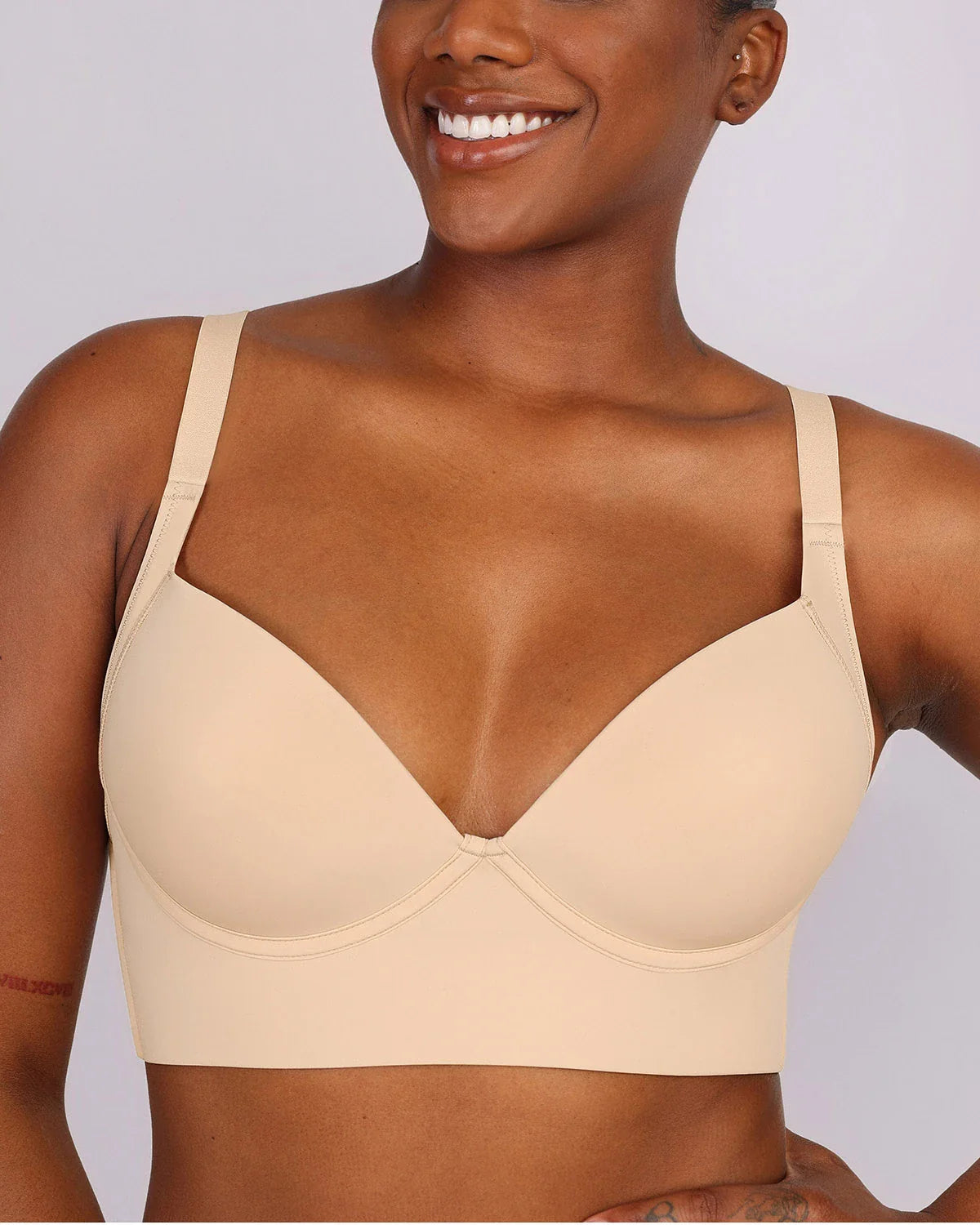 PureForm AeroSlim Sujetador push-up con aros y espalda lisa — TitanFlex™
